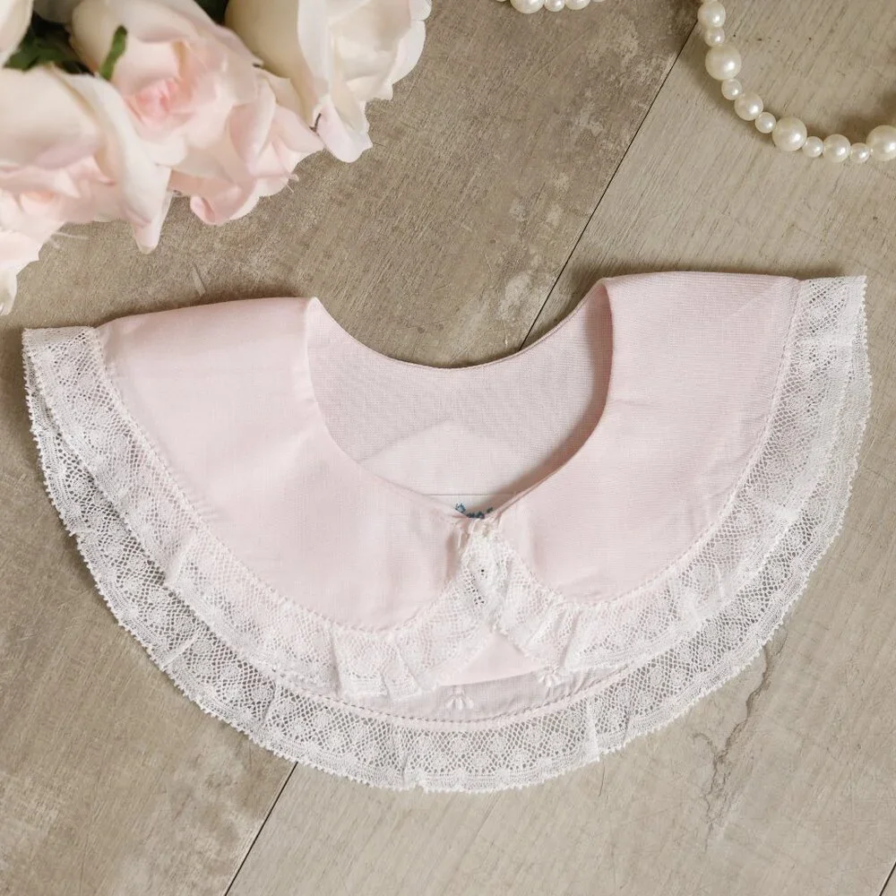 Heirloom Bib Feltman Brothers Pink Birds Bib Special Occasion French Lace NWT
